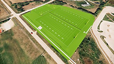 Two and a half practice fields are underway that will be adjacent to the Crete High School parking lot.