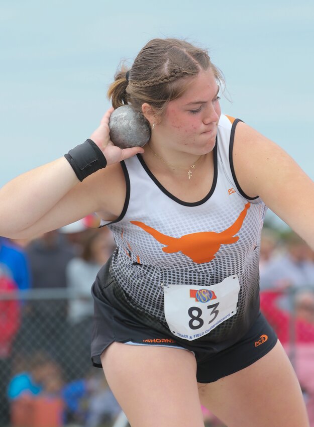 Baylor Behrens finished seventh in the Class D girls’ 300-meter hurdles at the state meet.