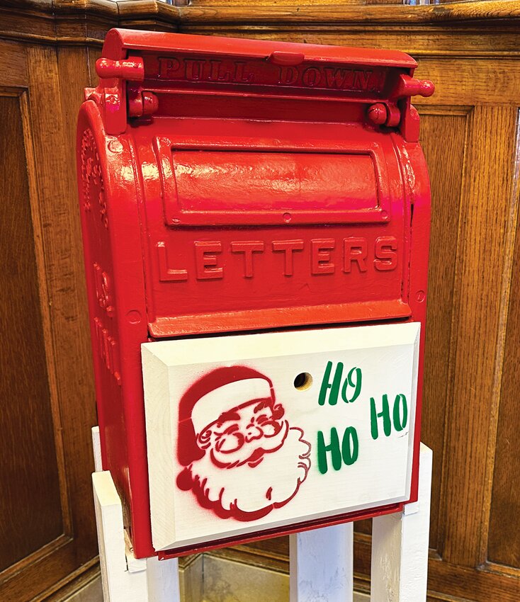 A special mailbox just for letters to Santa Claus in the lobby of the Fayette Post Office.