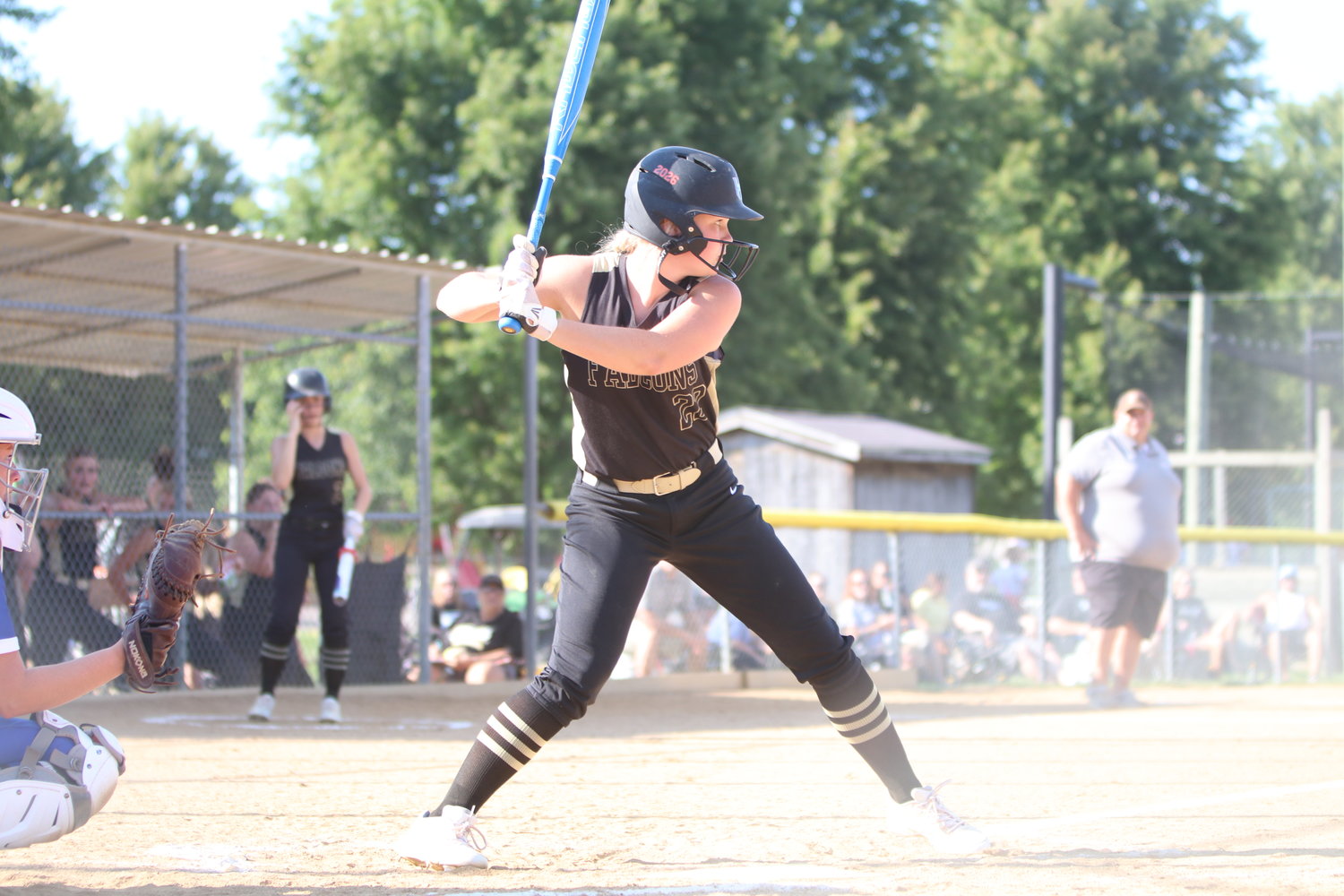 Fayette freshman Leah Thies smashed two home runs over the fence during the Falcons’ rout over Harrisburg on Thursday.