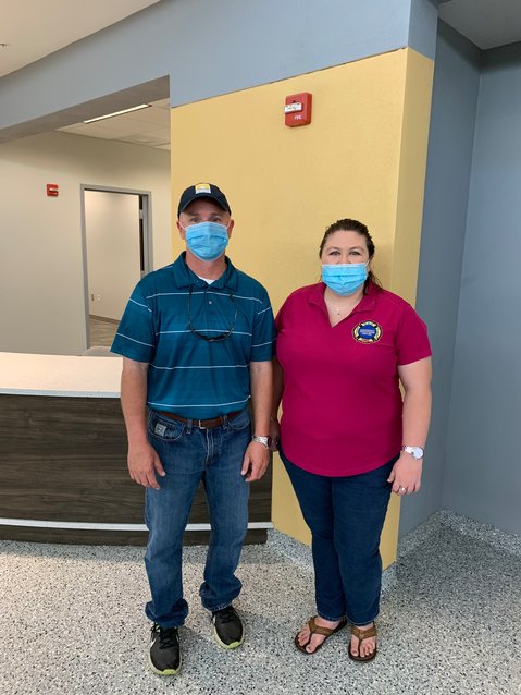 MOORE HAVEN  -- Brian Prowant of the Glades County Health Department, and Glades County Emergency Management Director Marisa Shivers encourage any Florida resident over the age of 18 to be vaccinated.
