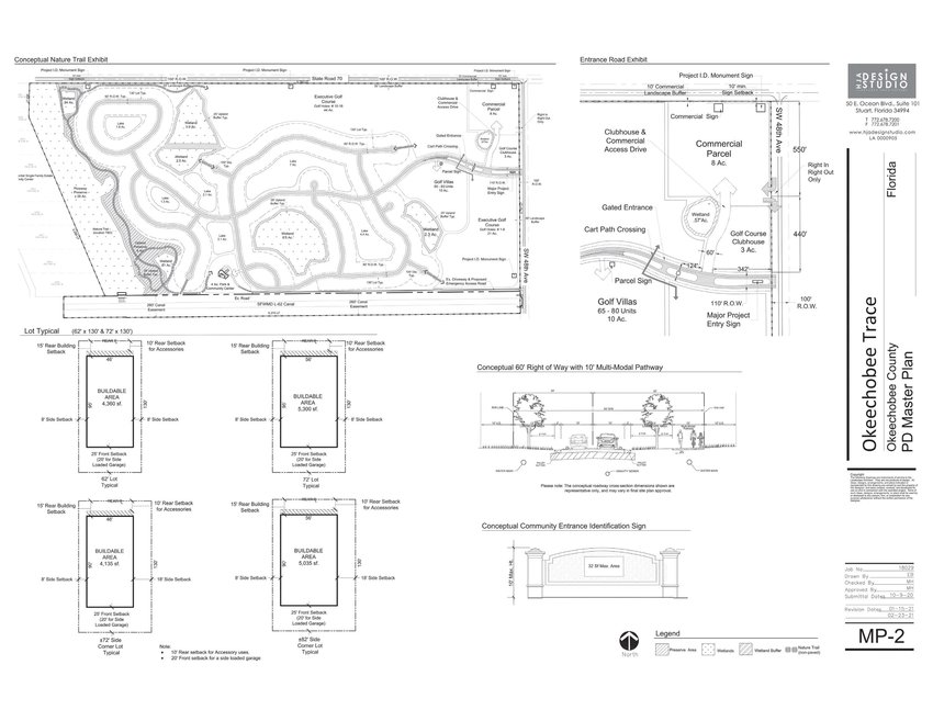 Site plan for Okeechobee Trace development
