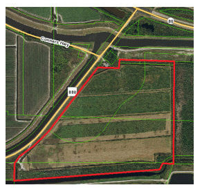 The proposed location for the off road park is at Twenty Mile Bend, near the intersection of SR 80 and CR 880. 