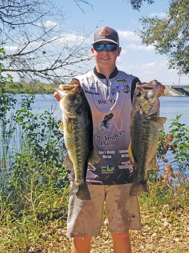Tanner Seabolt placed first in the January and February tournament for the 14-19 age group with 8.65 pounds.