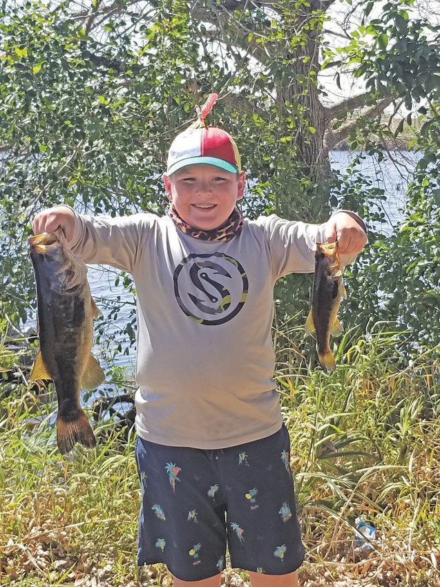 Conner Stinson came in third place in the February tournament for the 9-13 age group with 4.67 pounds.