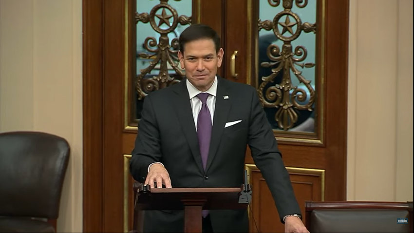 Senator Marco Rubio speaks after the passage of the Sunshine Protection Act.