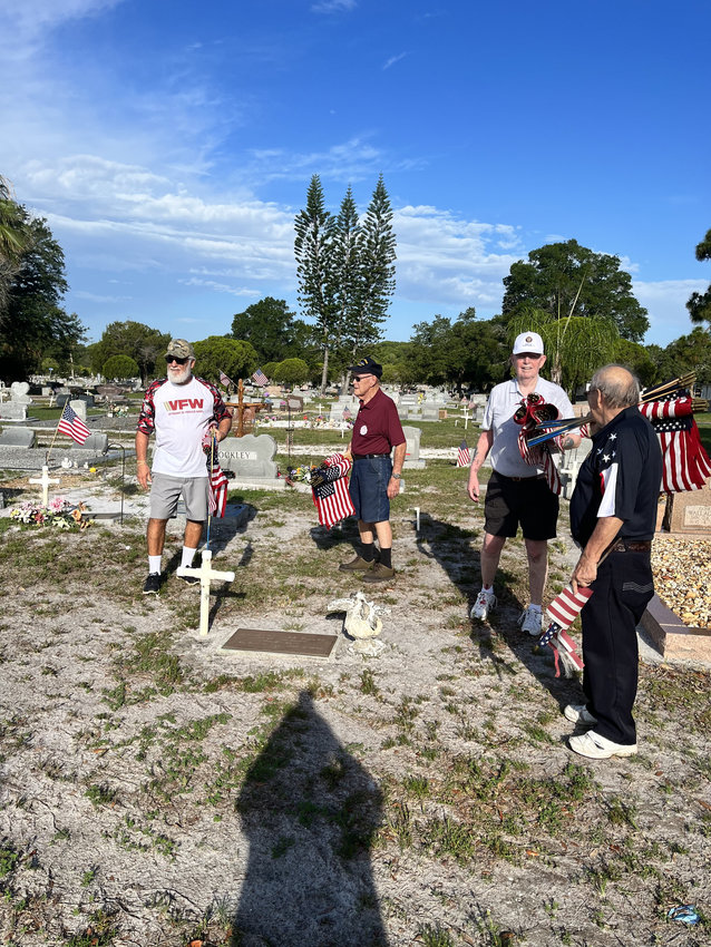 Members of the American Legion, VFW and the community placed flags on the graves of fallen veterans on Memorial Day.