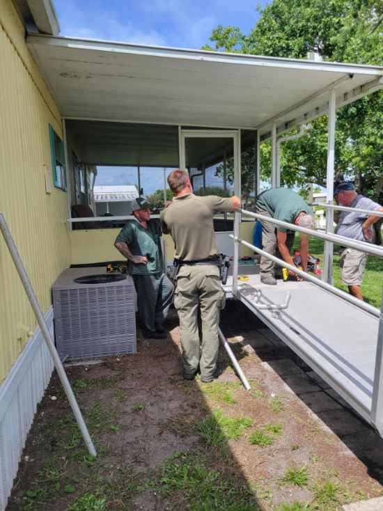 Trail of Hope ramp was donated to a veteran in need. OCSO was kind enough to transport and install.