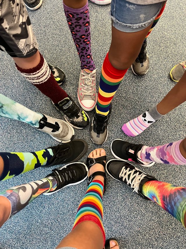 CES students celebrate Crazy Sock Day