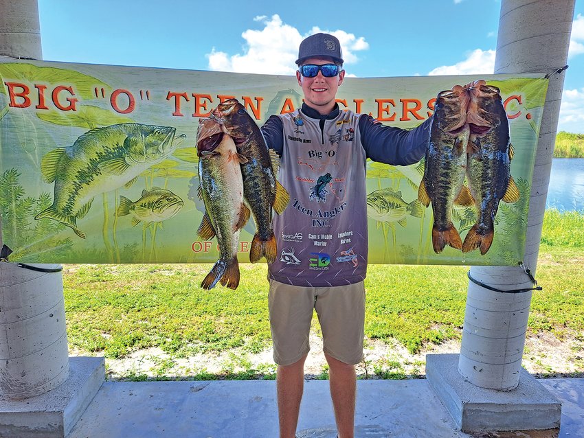 Tanner Seabolt placed first in the 14-19 age group with 1762 lbs. [Photo courtesy Big O Teen Anglers]