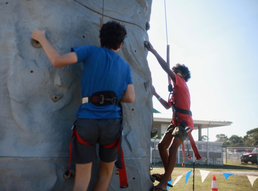 Rock climbing was just one of the many activities available at the Montura Christmas Festival.