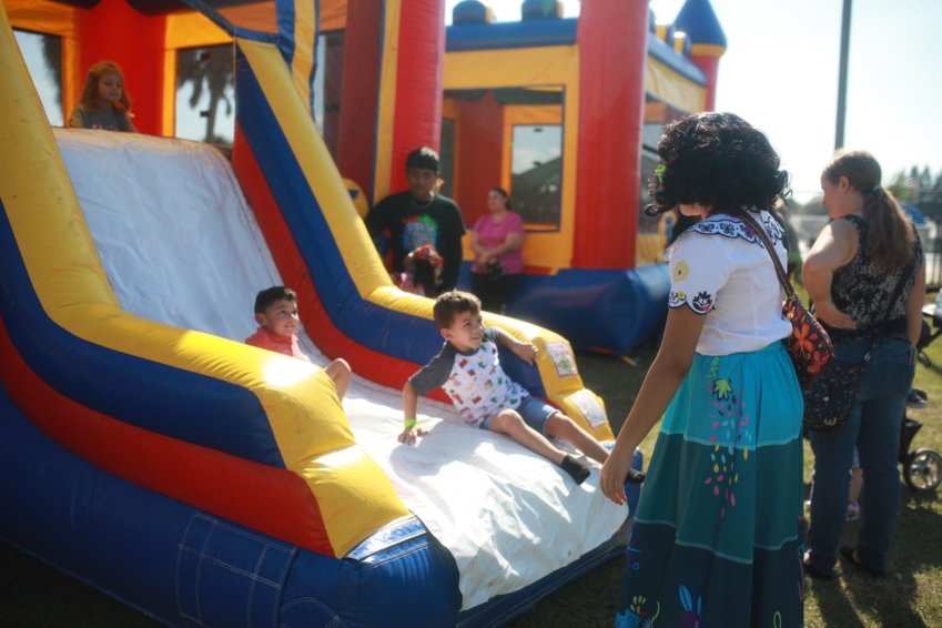 Children had a blast in the bounce houses!