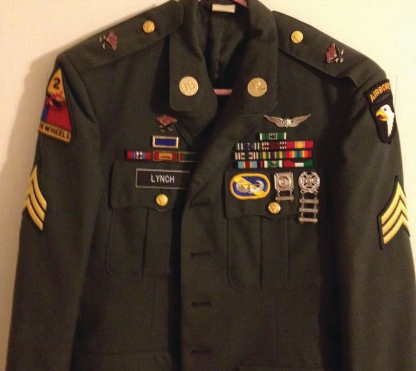 These are the dress green veteran Paul Lynch wore while serving in the Army.