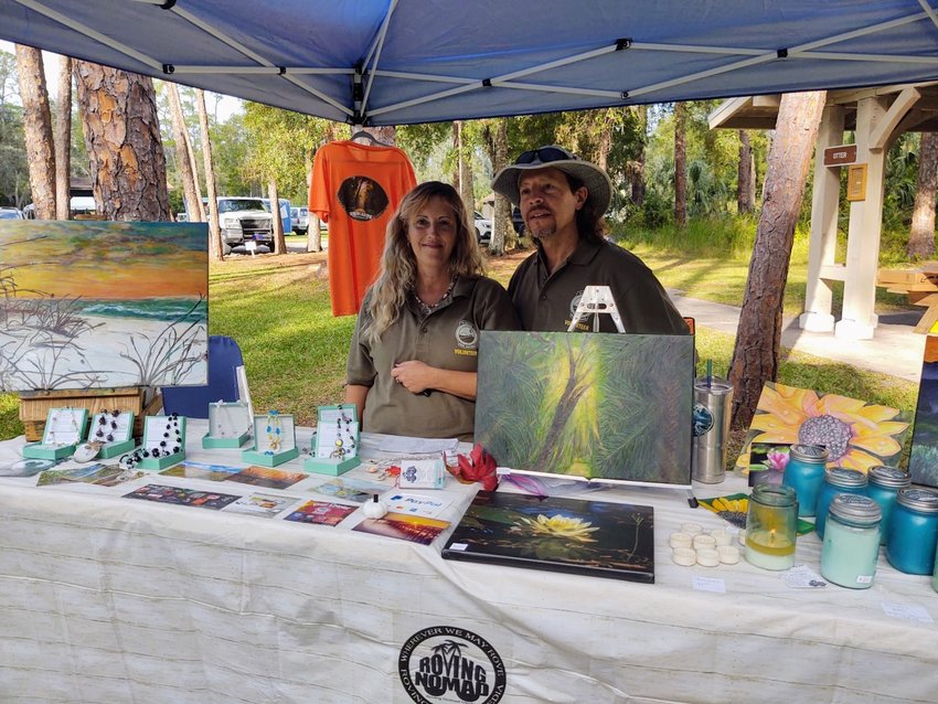 Arts and Crafts Vendors James Levy and Nancy Severanceat 2021 festival. [Courtesy photo]
