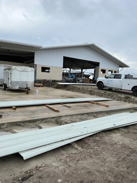 OKEECHOBEE -- A new milking parlor is under construction at Milkin R Dairy.