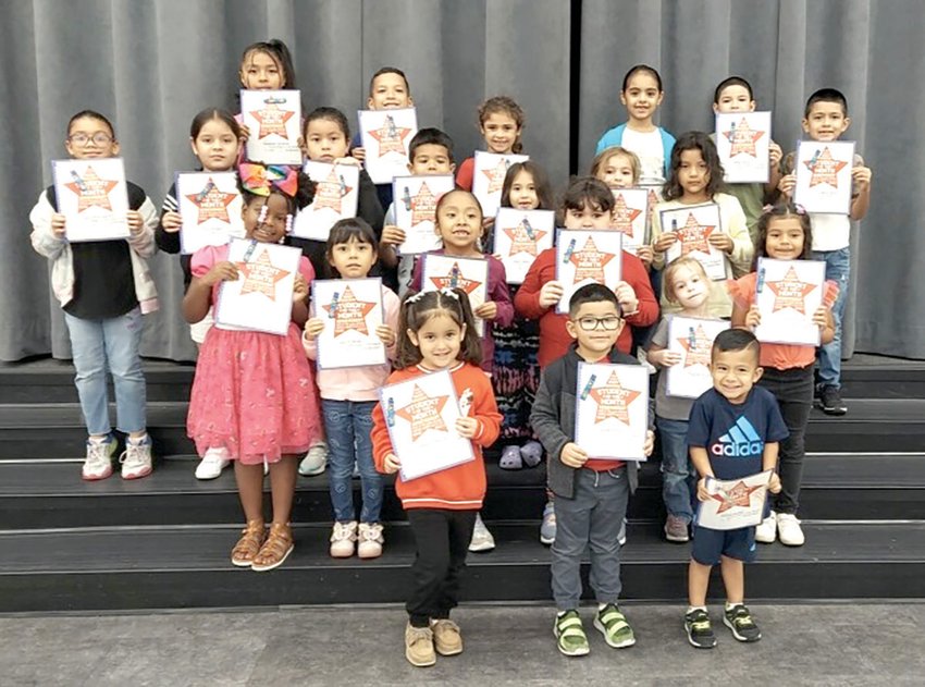 Prekindergarten through second grade January Leaders of the Month.