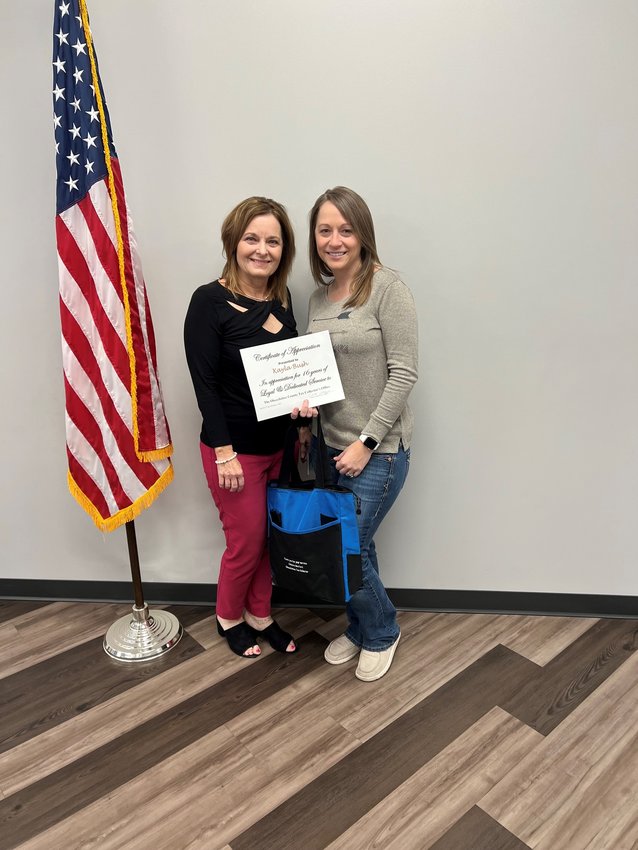 Tax Collector, Celeste Watford recognizes long term employee Kayla Bush with 16 years.
We appreciate you for all your hard work and dedication to the office and the citizens of Okeechobee County.