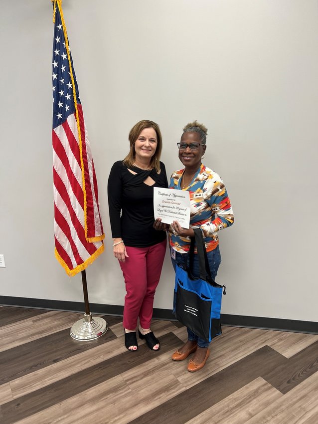 Tax Collector, Celeste Watford recognizes long term employee Sheila Garner with 22 years 
We appreciate you for all your hard work and dedication to the office and the citizens of Okeechobee County.