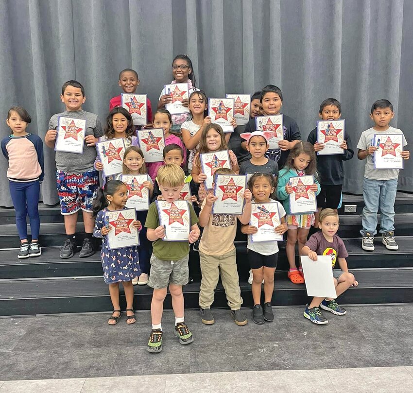 Prekindergarten through second grade leaders of the Month for April. [Photo courtesy Country Oaks Elementary.]