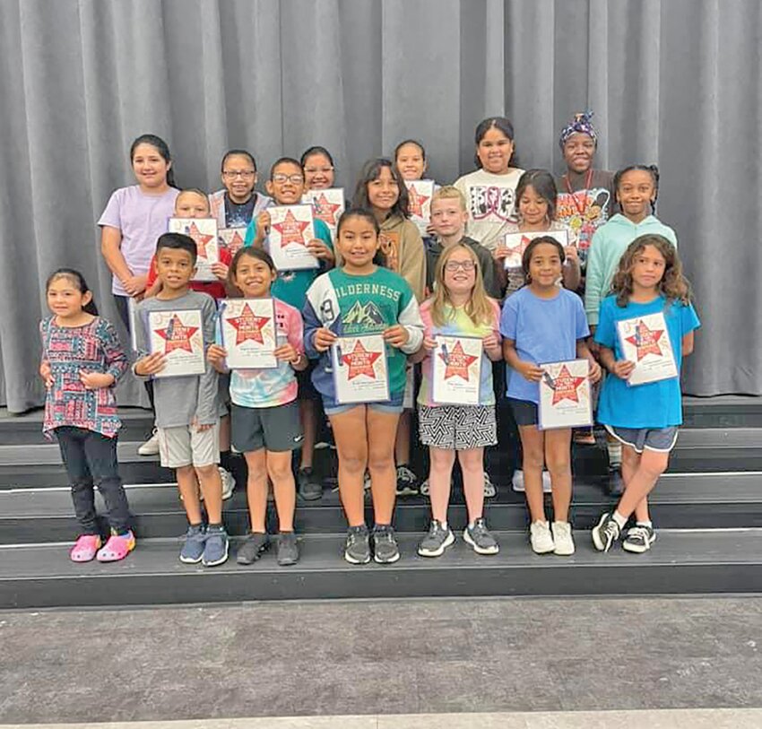 Third through fifth grade leaders of the Month for Apri. [Photo courtesy Country Oaks Elementary]