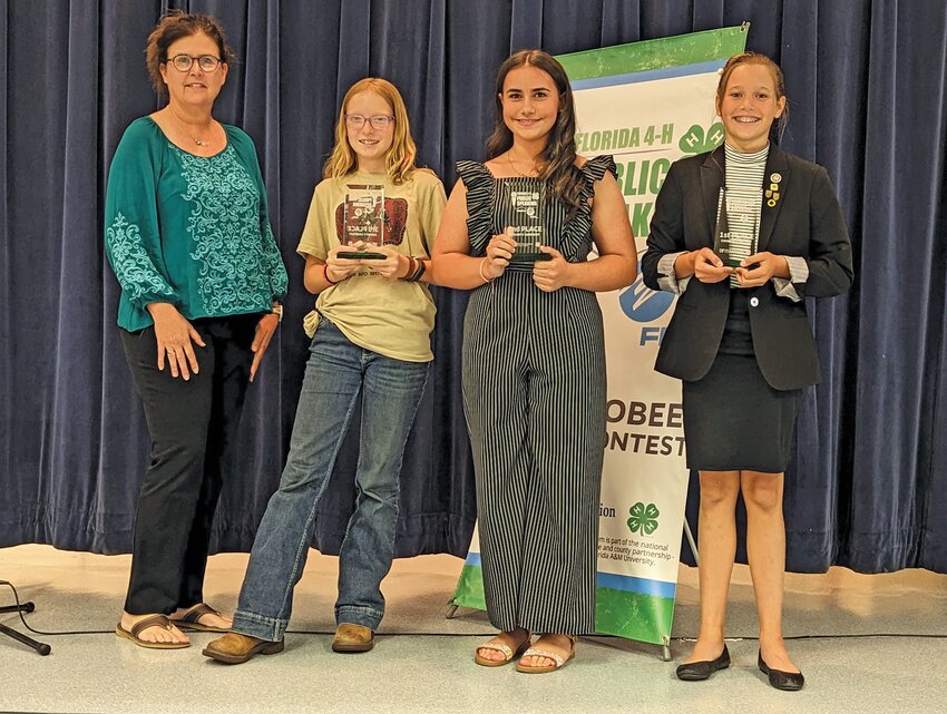 Sixth grade winners of the 2023 4-H Public Speaking Contest.