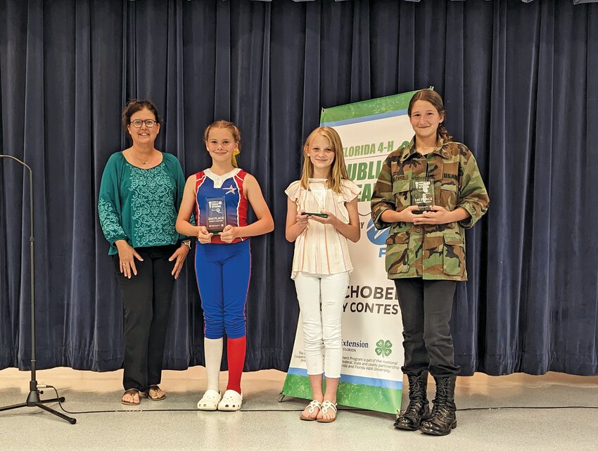 Fifth grade winners of the 2023 4-H Public Speaking Contest.