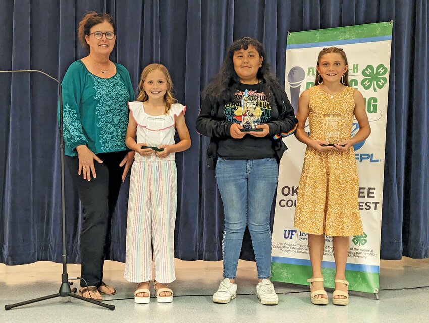 Fourth grade winners of the 2023 4-H Public Speaking Contest.