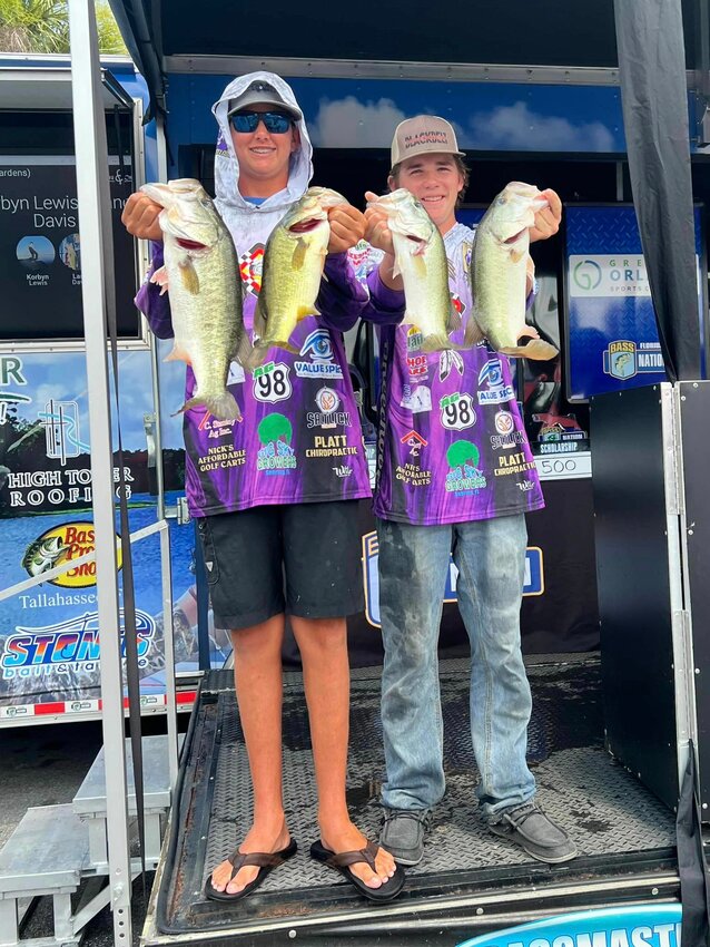 Lane Davis and Korbyn Lewis qualified to fish in the High School Bassmaster National Championship in South Carolina in July.