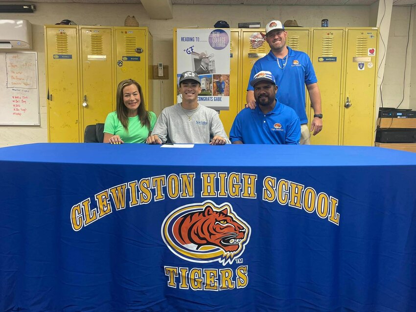 Gabriel Rangel signed his letter of intent in a ceremony at Clewiston High School. [Photo courtesy CHS Athletics/Lake Okeechobee School]