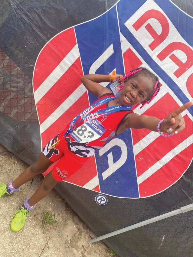 Little Mia Ridley began her track career this school year and is already faster than any other 6-year-old in the United States.