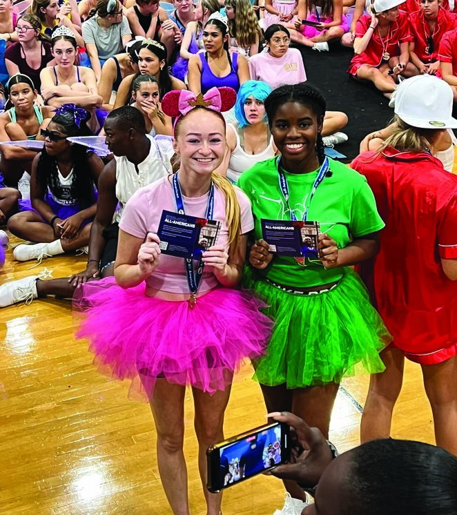 Hayden Padgett and Jalyssa Wilson earned All American honors at the UCA camp. [Photo courtesy of CHS Cheerleading]