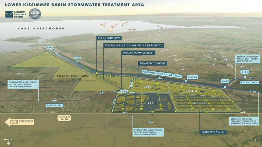The Lower Kissimmee Basin Stormwater Treatment Area project is planned between the Lazy 7 Subdivision and the Kissimmee River.