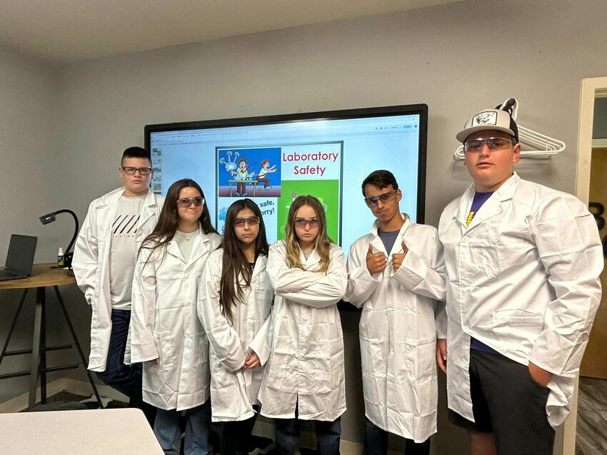 Rock Solid Christian Academy biology students take safety very seriously.