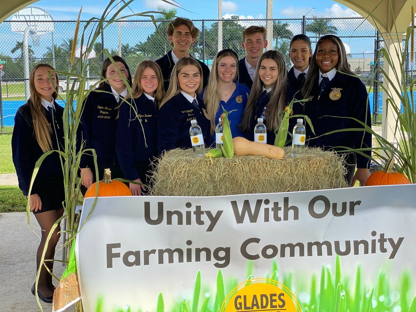 SOUTH BAY -- Future Farmers of America (FFA) students from Glades Day high school participated in the Pre-Harvest Blessing on Sept. 29.