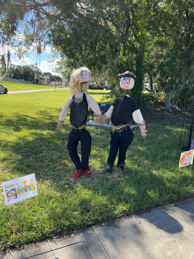 LABELLE -- Sandy and Danny from "Grease" inspired these scarecrows. [Photo by Katrina Elsken/Caloosa Belle]