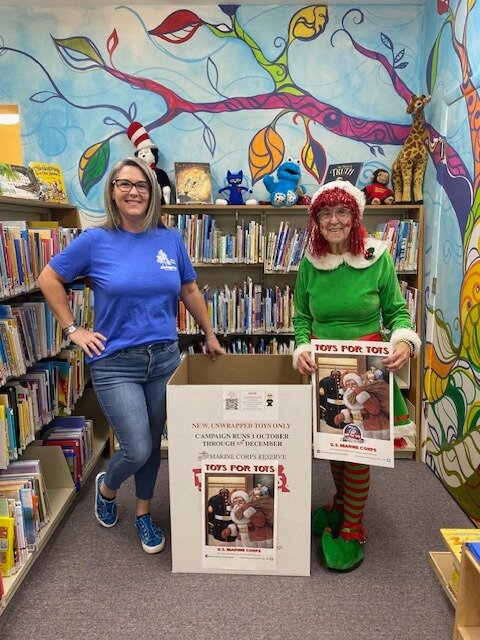 Barron Library is ready with a Toys for Tots collection box for toys for Hendry County Families with Children and Youth 0-18 years old.