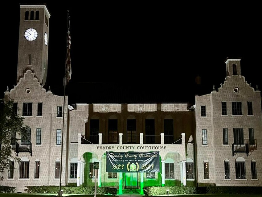 LABELLE -- The Hendry County Courthouse participated in Operation Green Light.