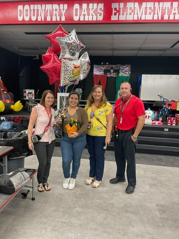 LABELLE -- Country Oaks Elementary Support Person of the Year is Ms. Ferrer. [Photo courtesy Country Oaks Elementary School]