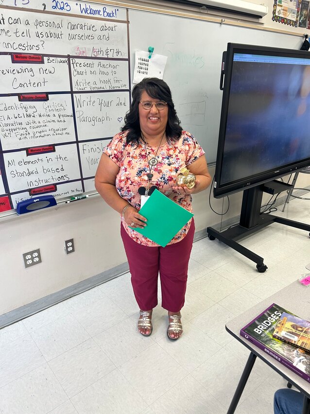 LABELLE -- Congratulations to Mrs. Ramos for receiving the 2023-24 LaBelle Middle School Teacher of the Year award. Mrs. Ramos will go on to represent the school for the district level Teacher of Year Award. [Photo courtesy LaBelle Middle School]