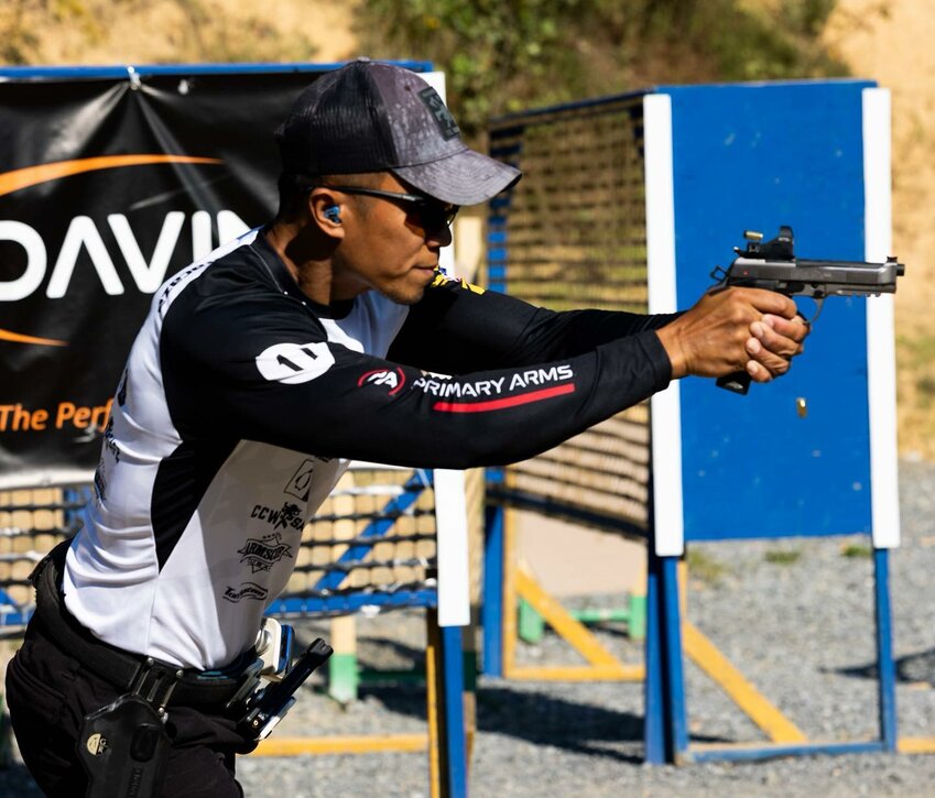 JJ Racaza is a world-renowned competitive shooter. He is certified in firearms, non-lethal training, and defensive tactics by FLETC. [Photo courtesy JJ Racaza]