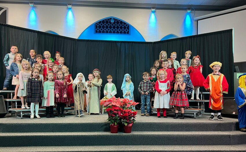 Children from  Rock Solid Christian Academy's preschool program presented their version of the Christmas story on Tuesday morning, Dec. 19.