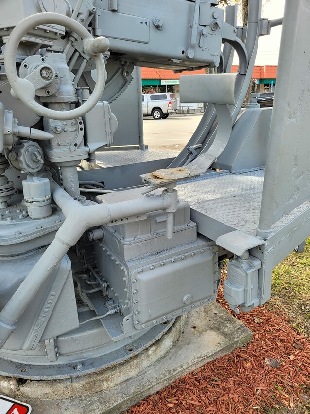 Vandals tore the seat out of the big gun at Veterans' Square sometime within the last few days. If you have any information, please call the police department.