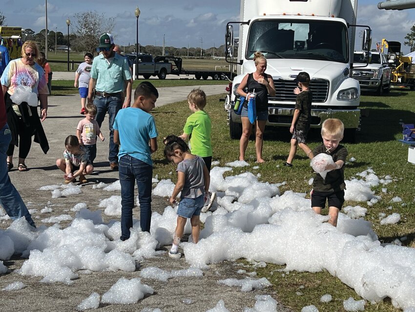OKEECHOBEE -- The foam zone provided fun for the kids at the Okeechobee Health & Saftey Expo on Jan. 27.