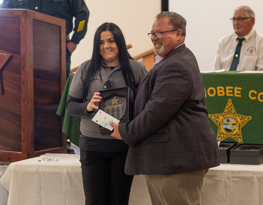 Krystal Payne was awarded LEO Support of the Year by the Okeechobee County Sheriff's Office. [Photo by Richard Marion]