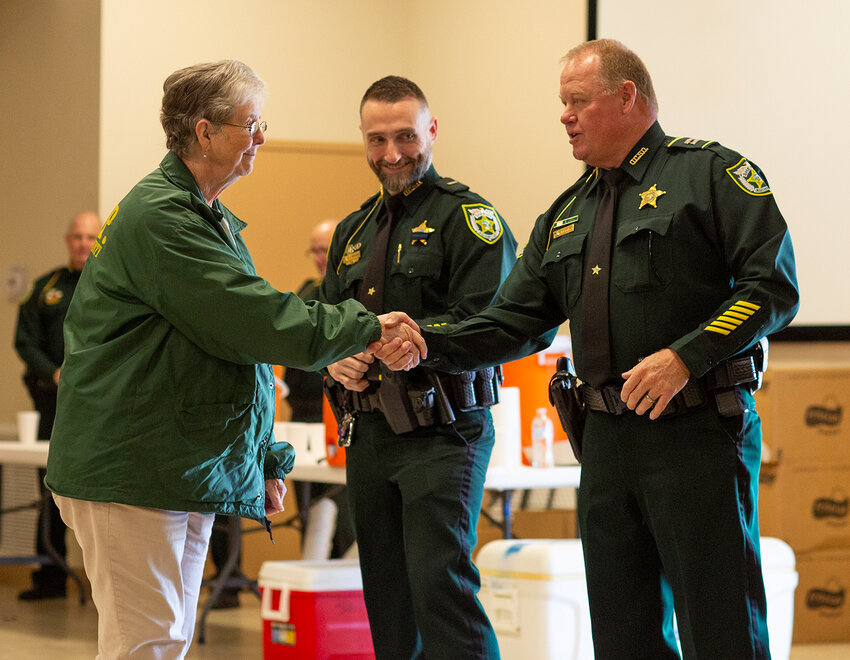 Barbara Golden was awarded Voluteer of the Year by the Okeechobee County Sheriff's Office. [Photo by Richard Marion]