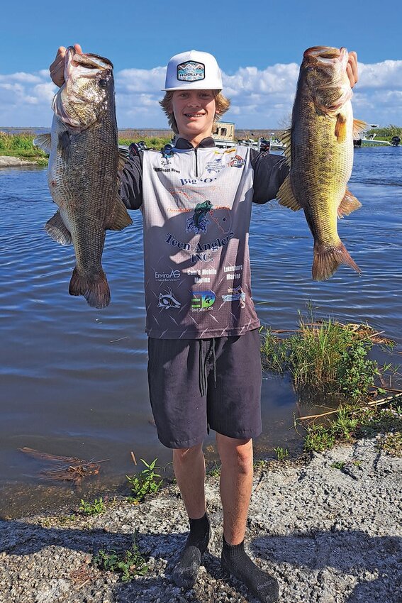 Kylar Koedam won first place at the January tournament with a weight of 19.68 lbs. Kylar also caught the largest bass at 9.29 lbs.