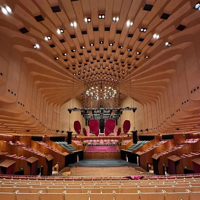 A picture from inside one of the theaters of the Sydney Opera House. The Sydney Opera House was named a UNESCO World Heritage Site in 2007.