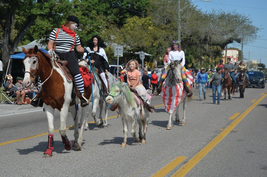 LABELLE -- 4-H Club members got into the spirit of the circus theme for the 2024 Swamp Cabbage Festival Parade, held Feb. 24 in downtown LaBelle. [Photo by Katrina Elsken/Caloosa Belle Independent]