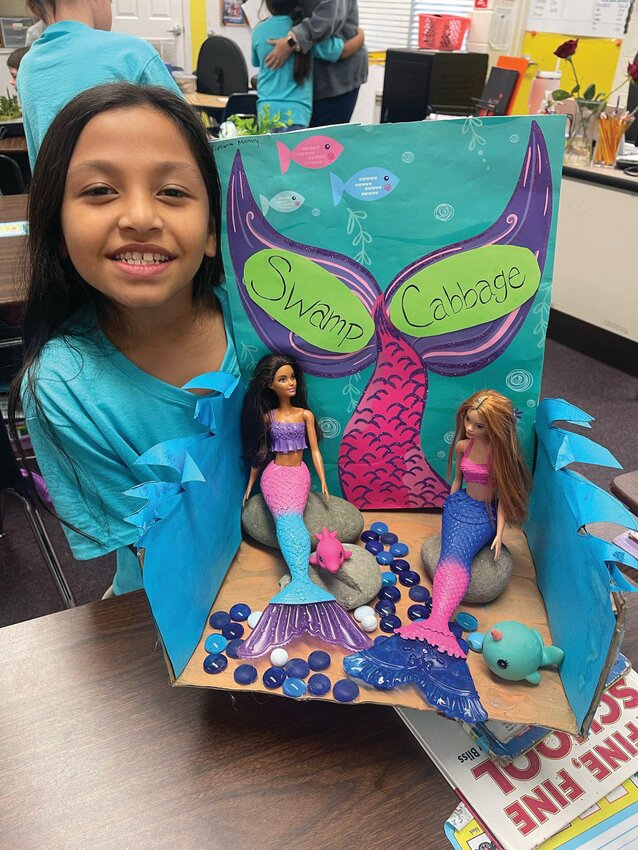 LABELLE -- Dolls were used as beauty queens for mini floats constructued by LaBelle Elementary School students for the school's own traditional Swamp Cabbage Festival week event. [Photo courtesy LES]