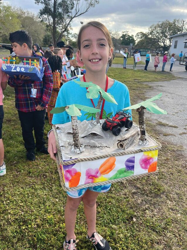 LABELLE -- LaBelle Elementary School students made their own mini floats for a Swamp Cabbage Festival parade at the school. [Photo courtesy LaBelle Elementary School]